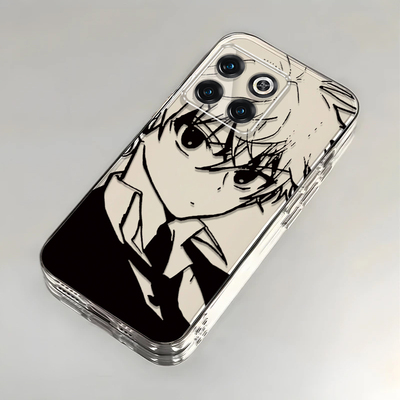 素描奇犽适用一加AcePro手机壳新款PGP110防摔镜头全包男女带挂绳创意透明软壳保护套高级感时尚个性小众情侣