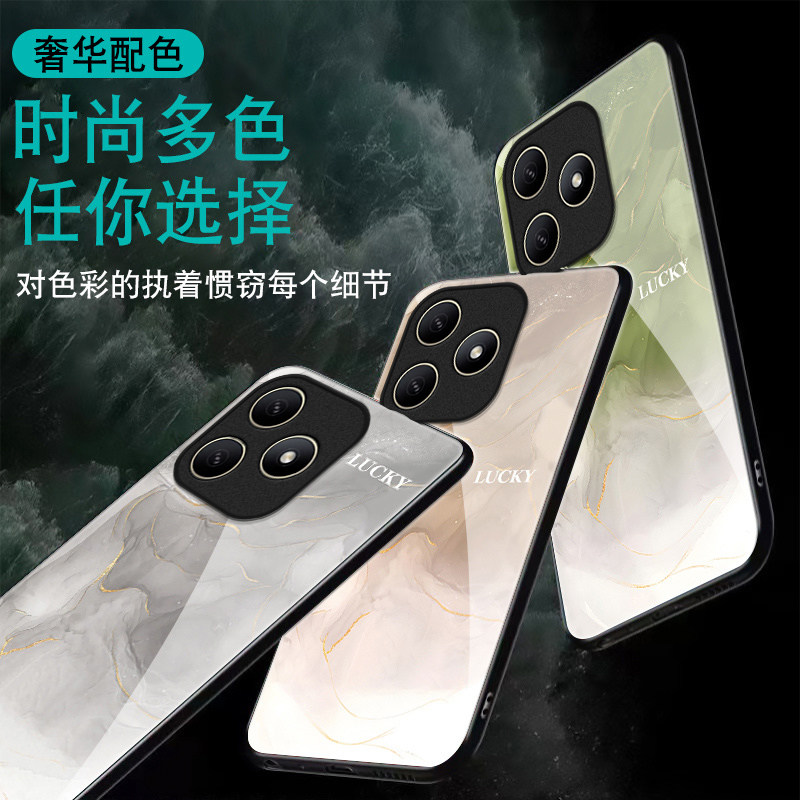 金箔水墨适用华为WIKOHi畅享80s手机壳畅享70/60pro新款智选 hinova12se/11se玻璃nova10/9鼎桥p50/m40/n8pro