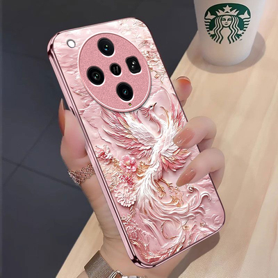 鎏金凤凰适用OPPOFindX9Pro手机壳oppofindx8Ultra新款玻璃oppofindx8s+/x7pro液态x5pro高级x6pro硬壳x3pro