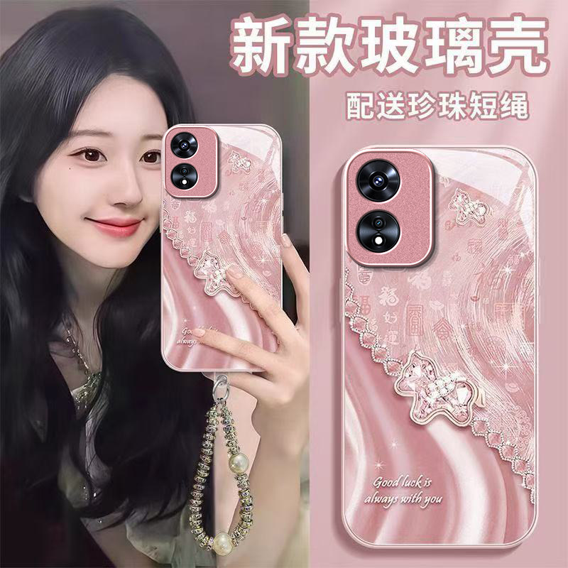 钻石小马适用OPPOA97手机壳oppoa96/95玻璃a93/92s新款a91/72n外壳58/56/55硬壳36/32/5高级11/9/2x液态a3/1i