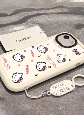 可爱猫咪适用苹果6SPlus手机壳新款iPhone6SPlus防摔镜头全包男女挂绳硅胶软壳创意保护套高级感时尚小众情侣