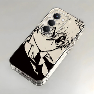 素描奇犽适用红米Note15R手机壳新款防摔镜头全包男女带挂绳创意透明保护套高级感时尚软壳个性网红小众情侣