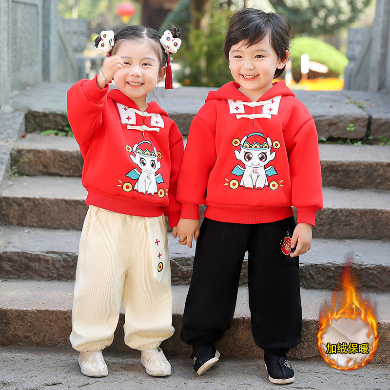 巴拉妮琪balaniqi儿童拜年服套装