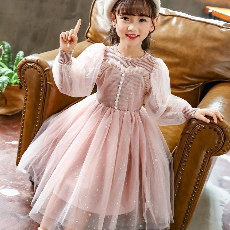 女童春秋连衣裙2024新款小女孩洋气公主裙儿童春冬季甜美风仙女裙,童装/婴儿装/亲子装,套装,淘宝优惠券,粉丝福利购,淘宝优惠卷