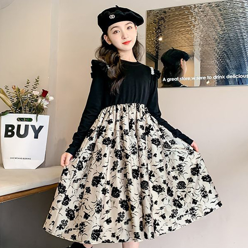 巴拉妮琪balaniqi女童连衣裙秋装长袖款女大童碎花裙子儿童公主裙,童装/婴儿装/亲子装,连衣裙,淘宝优惠券,粉丝福利购,淘宝优惠卷