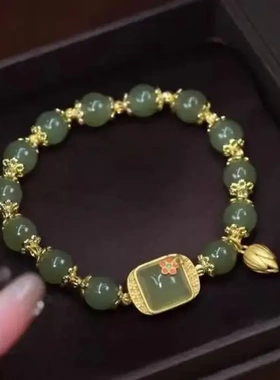 步步生莲方糖气质女高档大气新中式轻奢小众设计精致手饰转运珠