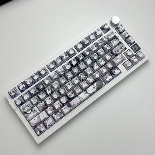NOPPOO机械键盘N75三模下灯位75配列轴座插拔PBT热升华键帽
