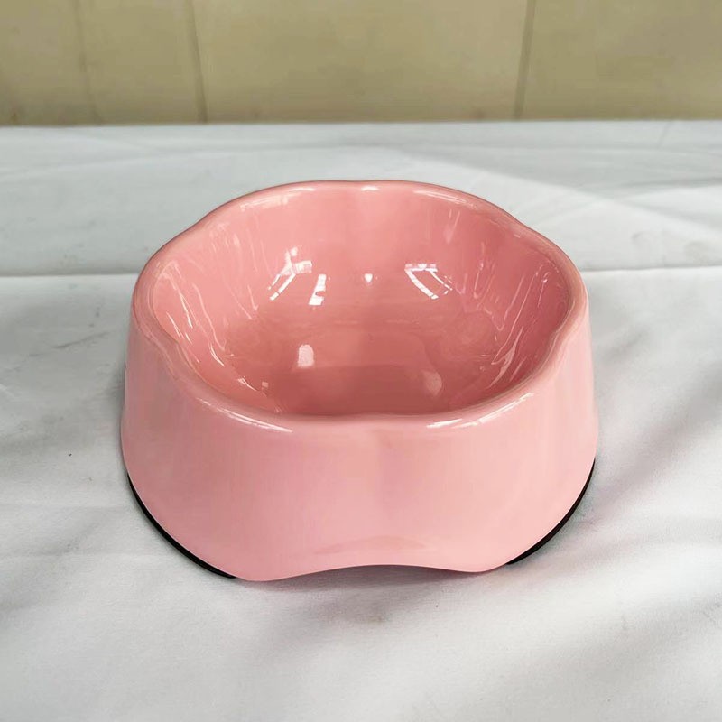 宠物单碗 密胺碗猫狗碗狗盆食盆花瓣碗 猫碗宠物喂食器猫咪碗