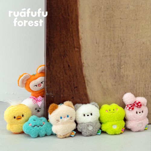 ruafufuforest动物冰箱贴磁贴磁吸毛绒玩偶挂件装饰礼物送朋友7cm