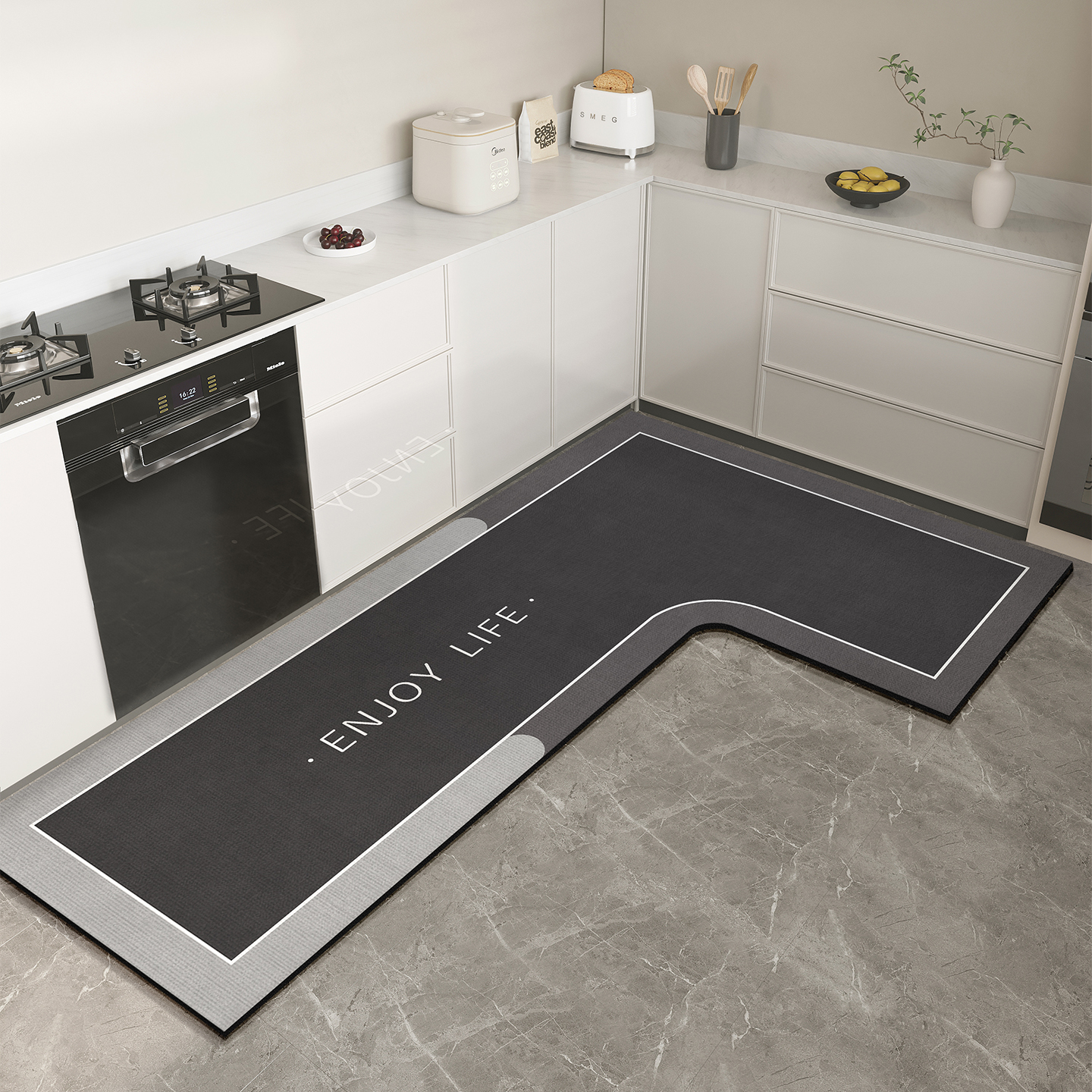 转角厨房地垫整块吸水吸油防滑