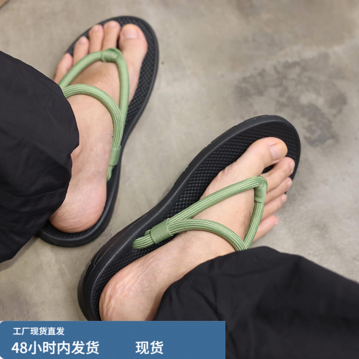 男士凉鞋两用人字拖二合一夏季休闲外出夹趾拖鞋两穿开车下0601k图片
