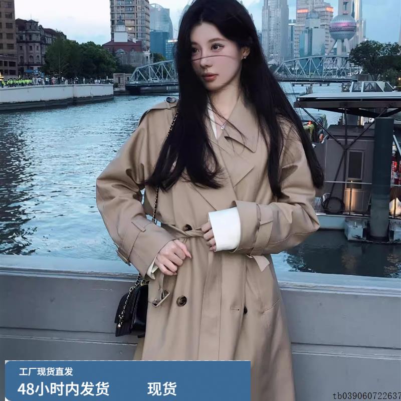 卡其色风衣外套女2025春秋季新款小个子韩版高级感英伦风气质大衣