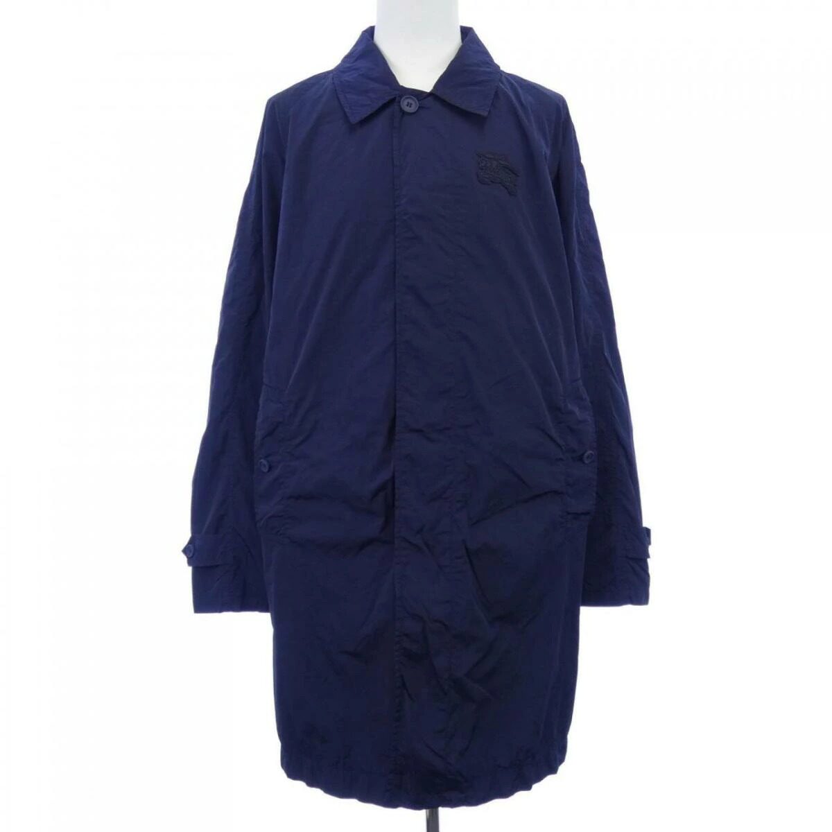 BURBERRY博柏利【A】骑士刺绣单排扣风衣外套海军蓝52码 80674711