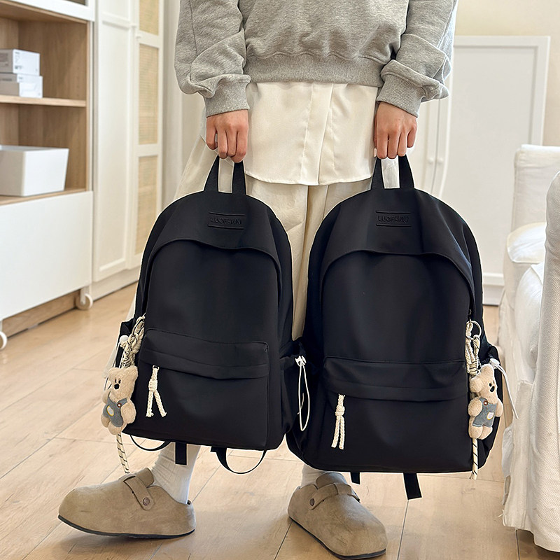 韩系简约双肩包男高中生大容量书包女大学生16寸电脑旅行通勤背包