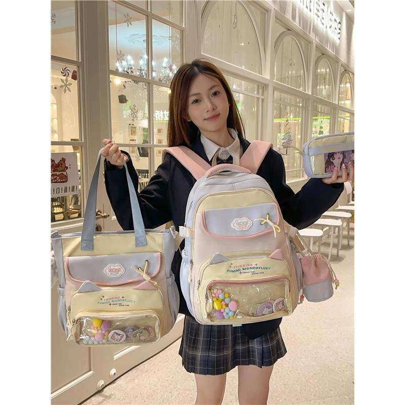 书包初中女生高颜值可爱大容量女孩小学生三到五六年级背包双肩包
