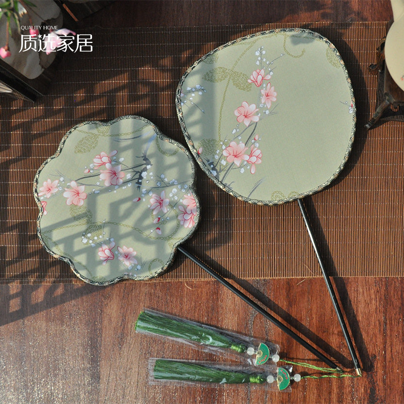 中国风古风团扇长柄儿童舞蹈扇