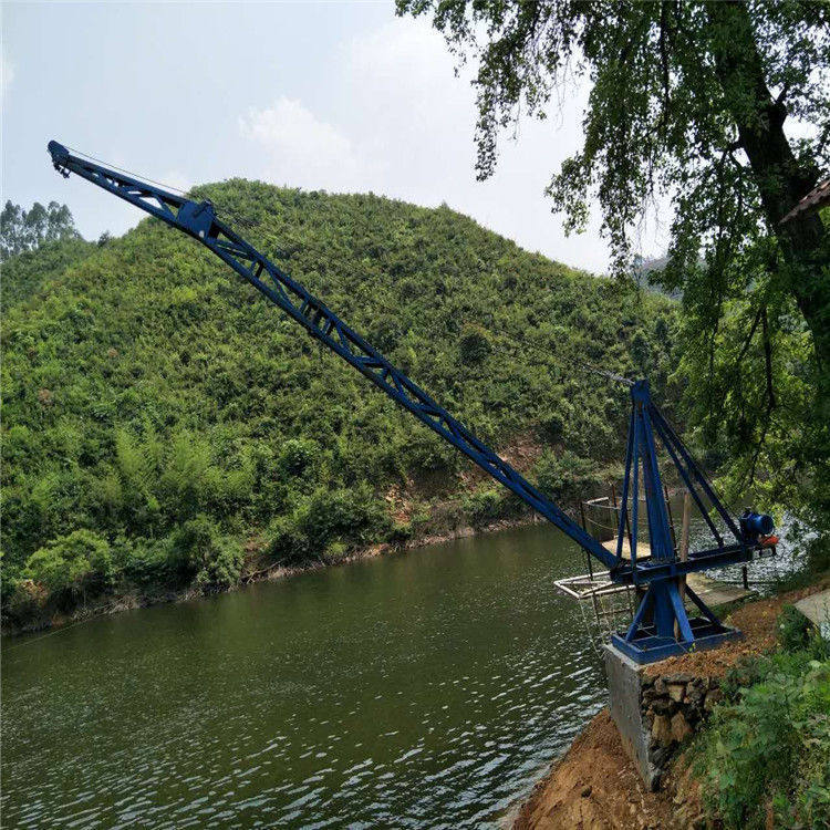 码头起重机水库鱼塘池塘装鱼上车220v380v吊鱼机海边岸边小型吊机