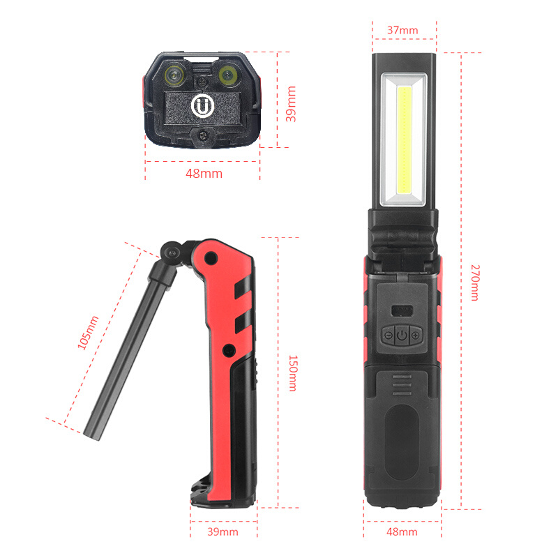 汽车维修led工作灯USB充电强磁铁车用应急灯检修灯户外照明维修灯