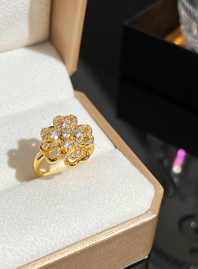 高级感辣妹饰品韩镶设计版指环戒微锆石手女开口戒指简约小众