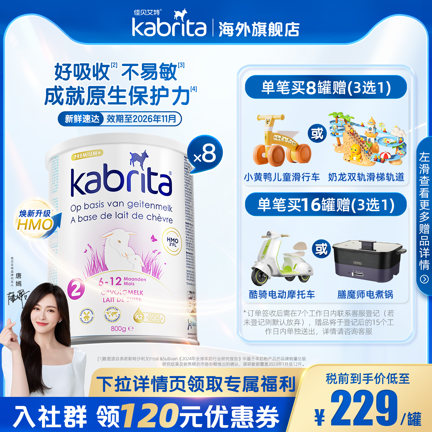 佳贝艾特荷兰版2段白金版羊奶粉