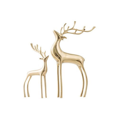轻奢新中b式网红铜鹿客厅摆件x现代茶几玄关电视酒柜动物家居装饰