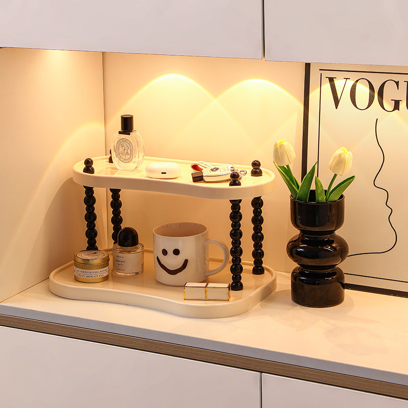 玄关钥匙收纳摆件入户门口鞋柜置物架桌面化妆品护肤品香水收纳盒