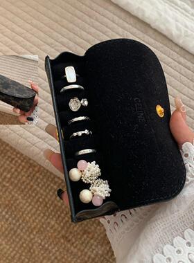 【精致主义】首饰收纳盒小型耳钉戒指饰品盒出差旅行便携绒布盒
