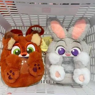 疯狂动物城同款 狐狸斜挎毛绒痛包拍立得相机包尼克卡通学生收纳包