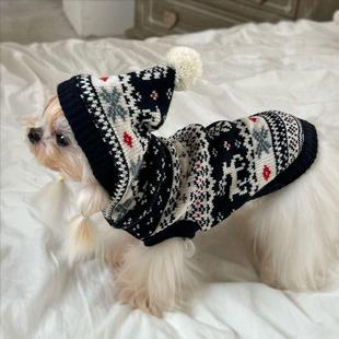 御寒保暖秋冬季 ins风韩系圣诞衣服 宠物衣服A狗狗小型犬猫咪毛衣