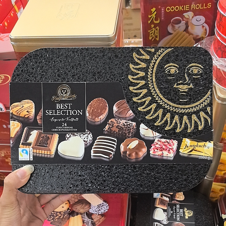 香港代购德国进口混合什锦味巧克力饼干曲奇零食点心礼盒装1000g