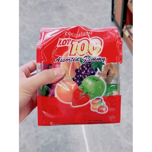香港代购马来LOT100一百份100分软糖320gQQ果汁水果芒果味喜糖