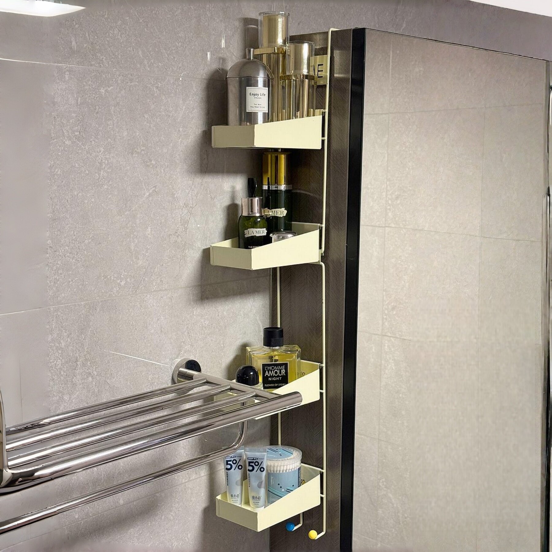 洗手池置物架浴室镜柜侧边收纳架图片
