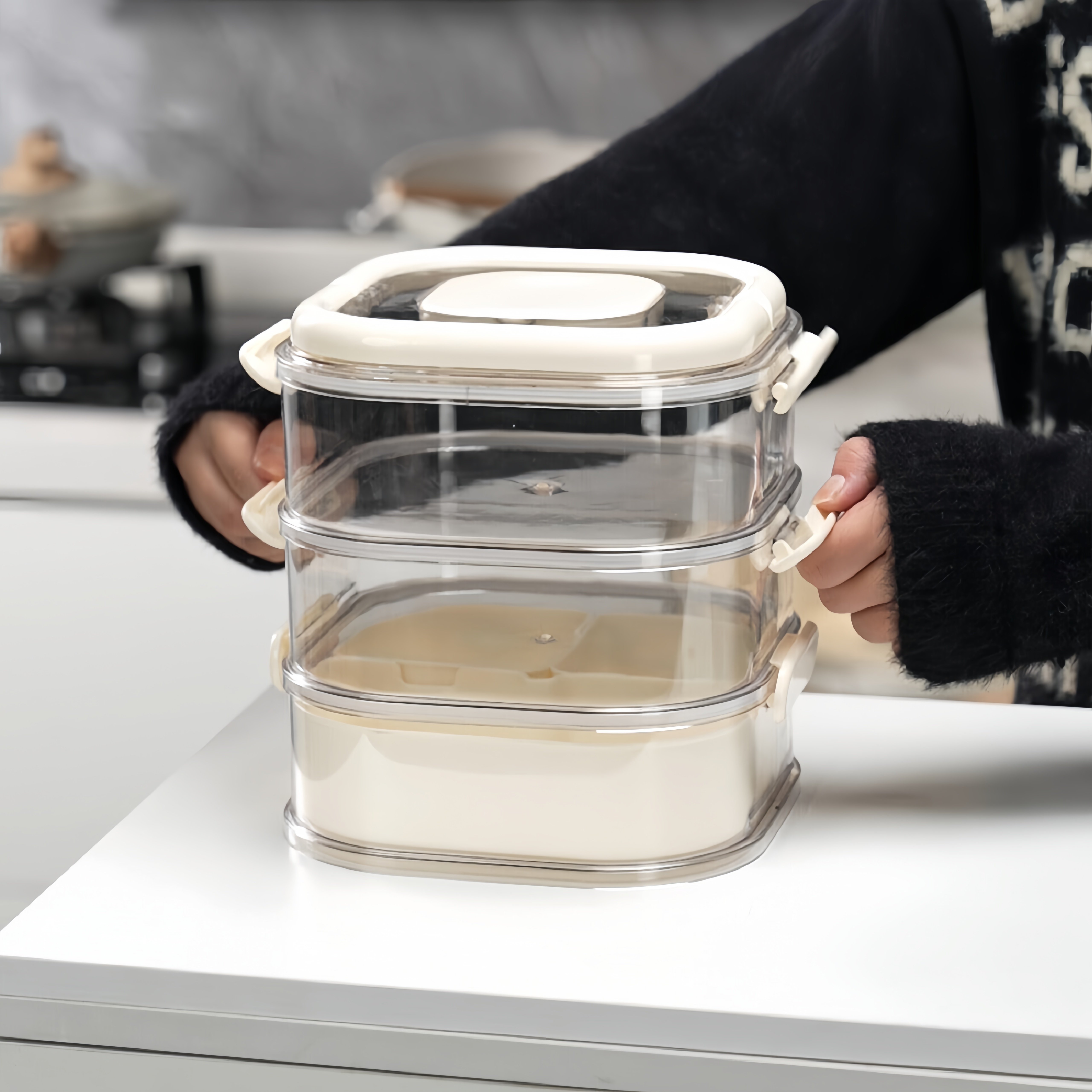 香料收纳盒厨房防潮防虫密封盒食品级大料干料盒多层大容量调料盒