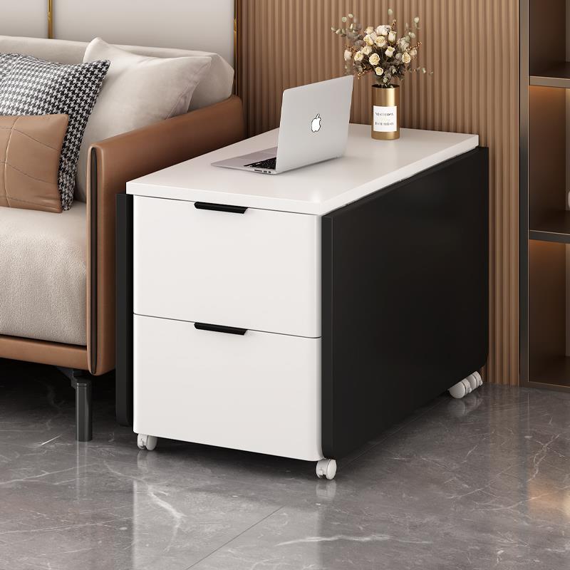 沙发边几角几茶几小户型收纳储物侧边柜可移动折叠简易吃饭小桌子