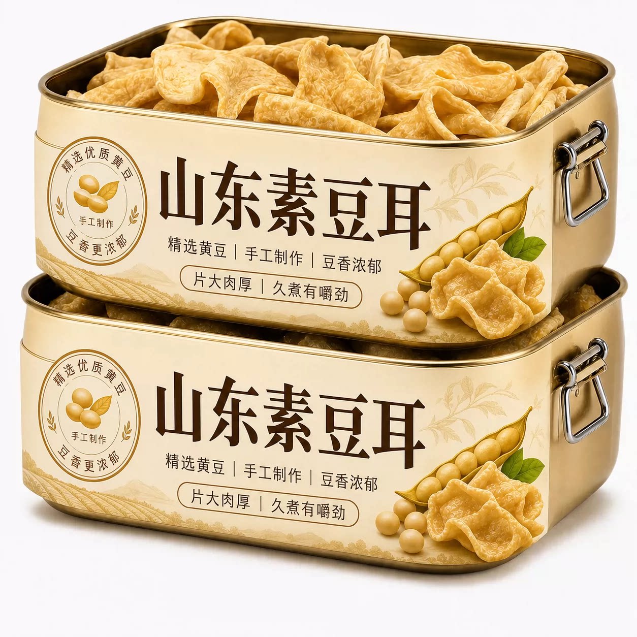 素肉豆耳官方旗舰店山东无盐大豆耳素肉凉拌菜炒菜火锅豆制品干货