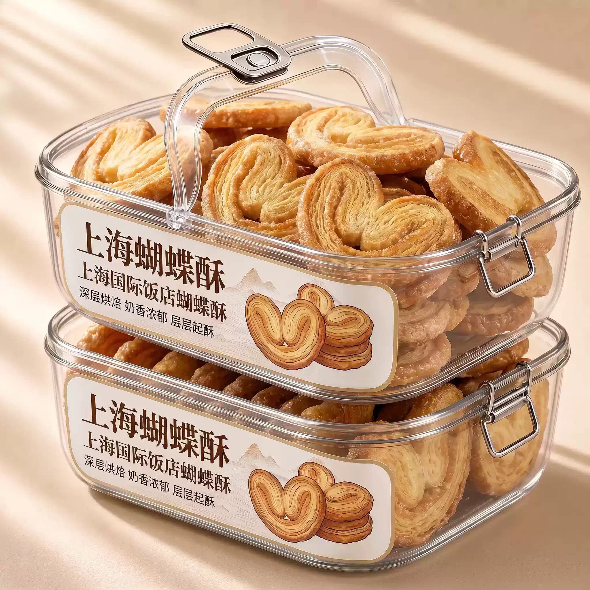 正宗上海国际饭店蝴蝶酥官方旗舰店老字号香港特产独立包装饼干