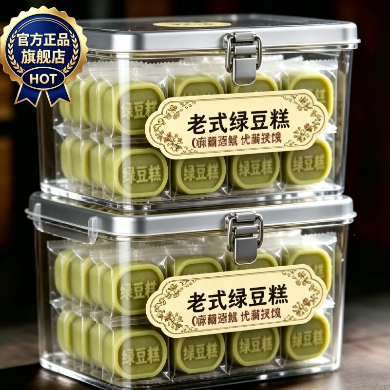 绿豆糕板栗糕酥饼传统老式糕点点心手工独立包装好吃休闲零小食品