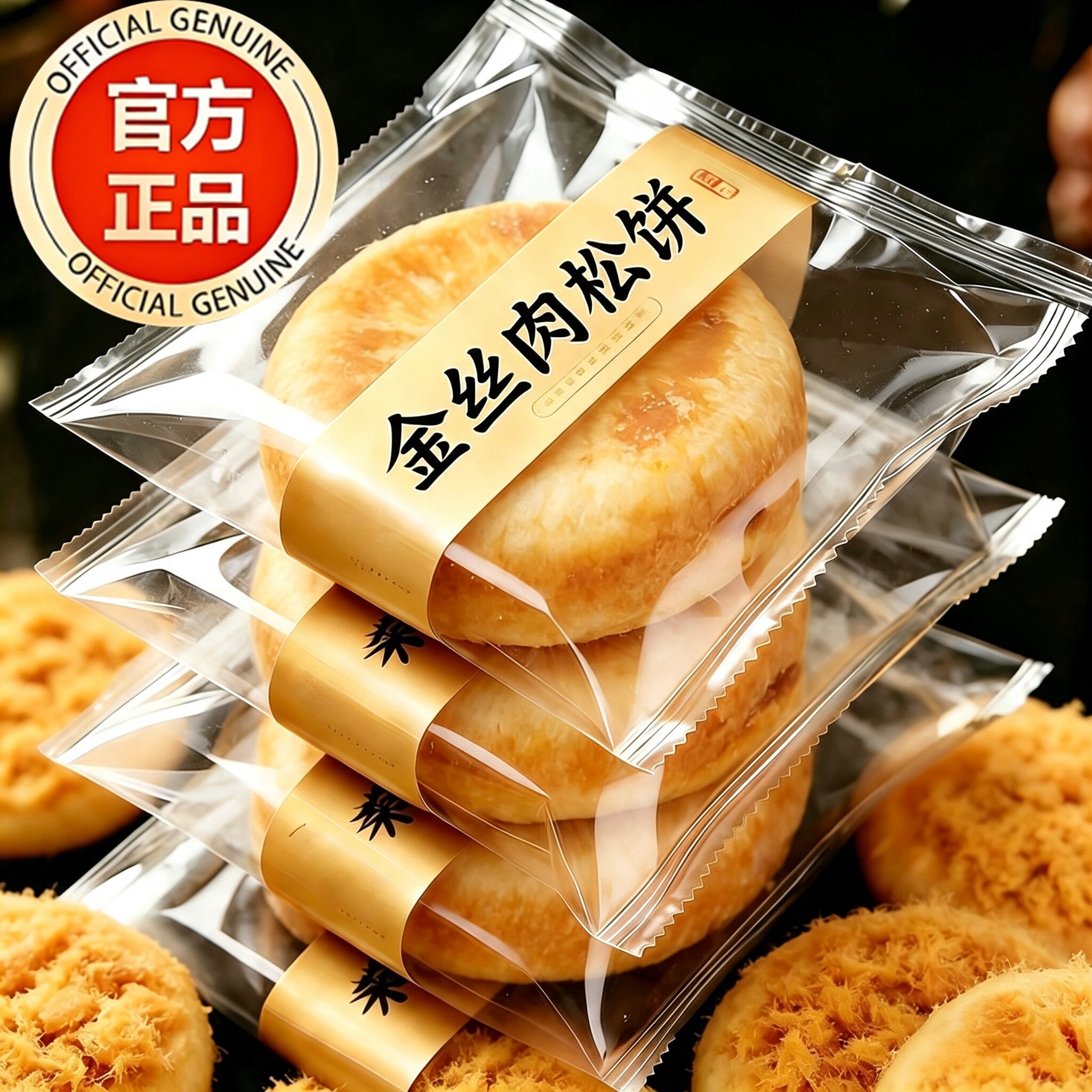 正宗肉松饼无添加官方旗舰店金丝肉松传统早餐糕点零食小吃食品