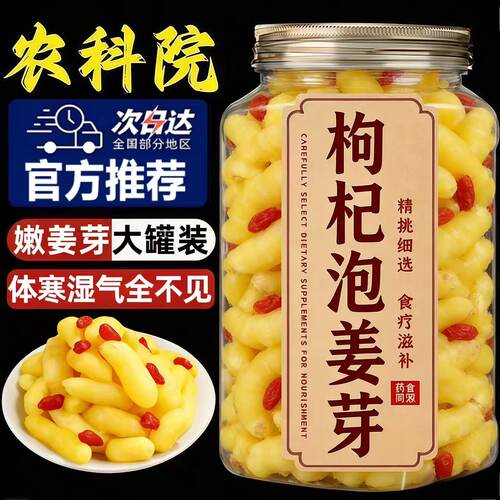 【高品质】枸杞泡姜芽醋泡嫩姜芽