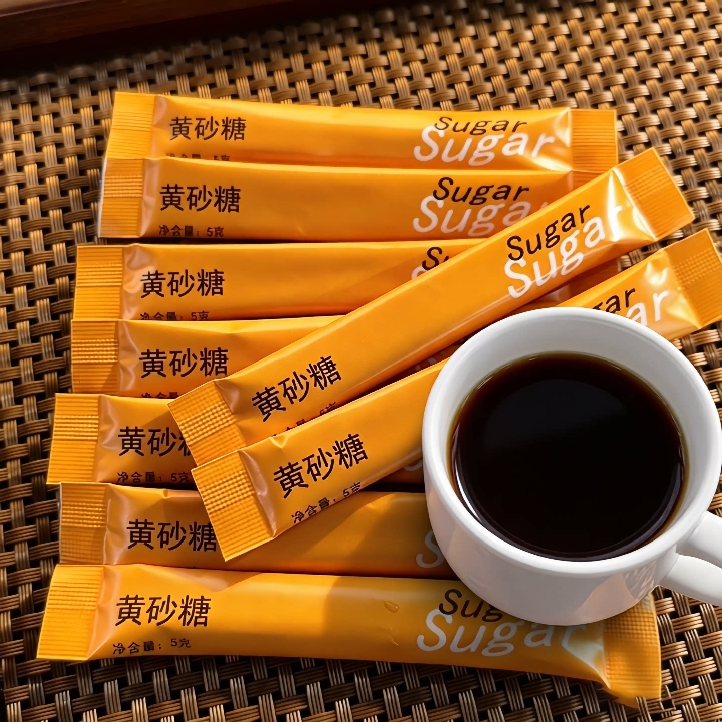 波特船长黄砂糖咖啡小包糖黄糖包图片