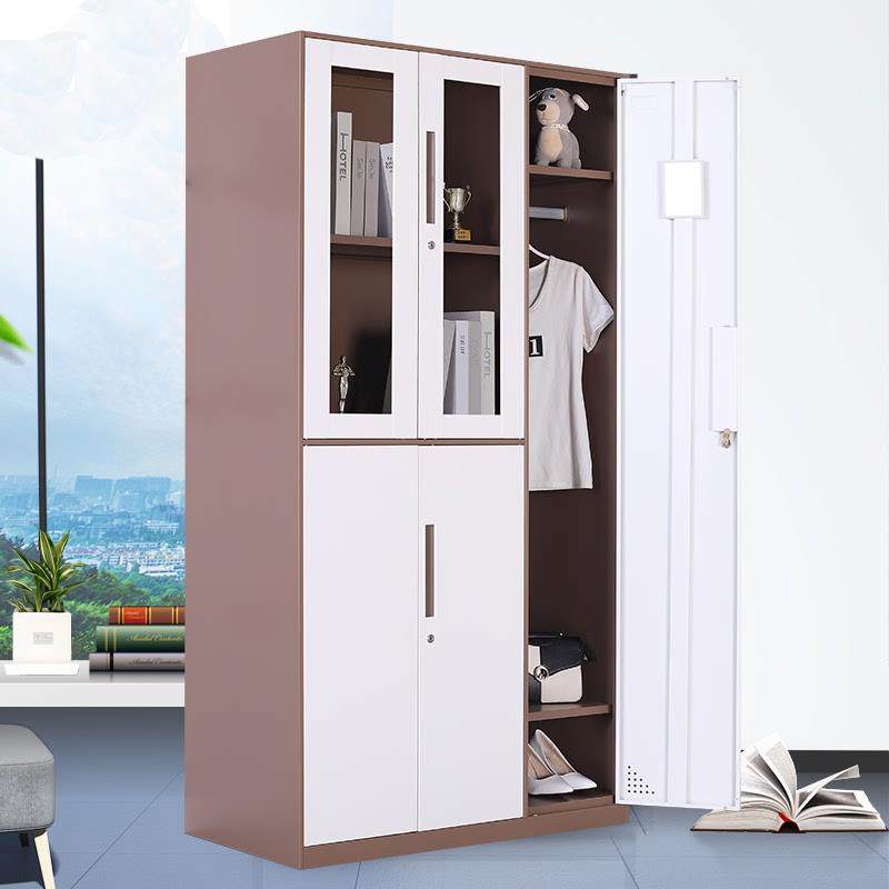 咖色五门钢制更衣柜员工柜铁皮职工储物柜带锁文件柜,家装主材,卫浴五金组合套装/挂件套餐,淘宝优惠券,粉丝福利购,淘宝优惠卷