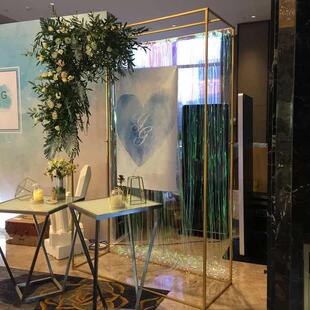 新款铁艺婚礼背景大型屏风架子创意婚庆摆件结婚舞台装饰道具