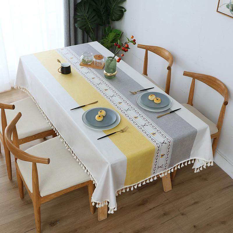 北欧日式棉麻桌布防水防油免洗小清新餐桌茶几布艺台布简约in金小