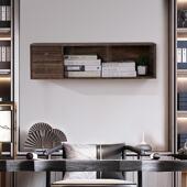 实木吊柜茶柜茶具置物架餐边柜挂墙桌面防尘玻璃小碗柜收纳博古架