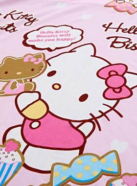 全棉a类粉色儿童高低上下床铺专用床单单件女孩纯棉公主少女心