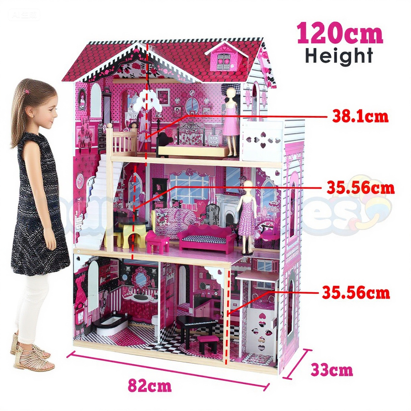 儿童过家家玩具小公主别墅城堡木质仿真娃娃屋女孩礼物