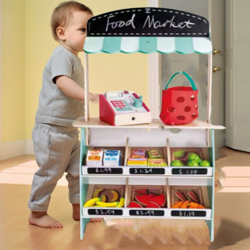 Hape儿童仿真超市小卖部收银商店木质玩具男孩小卖部过家家益智,玩具/童车/益智/积木/模型,过家家玩具,淘宝优惠券,粉丝福利购,淘宝优惠卷