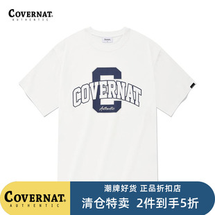 T恤无性别拱形字母标简约休闲圆领上衣 2件5折 Covernat短袖