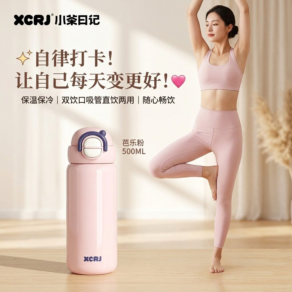 轻便不压包瑜伽保温杯瑜伽课存放保冷/保温杯
