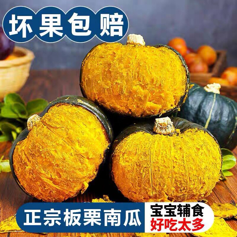 沙漠板栗南瓜板栗味贝贝南瓜9斤正品栗子面老瓜宝宝辅食10包邮